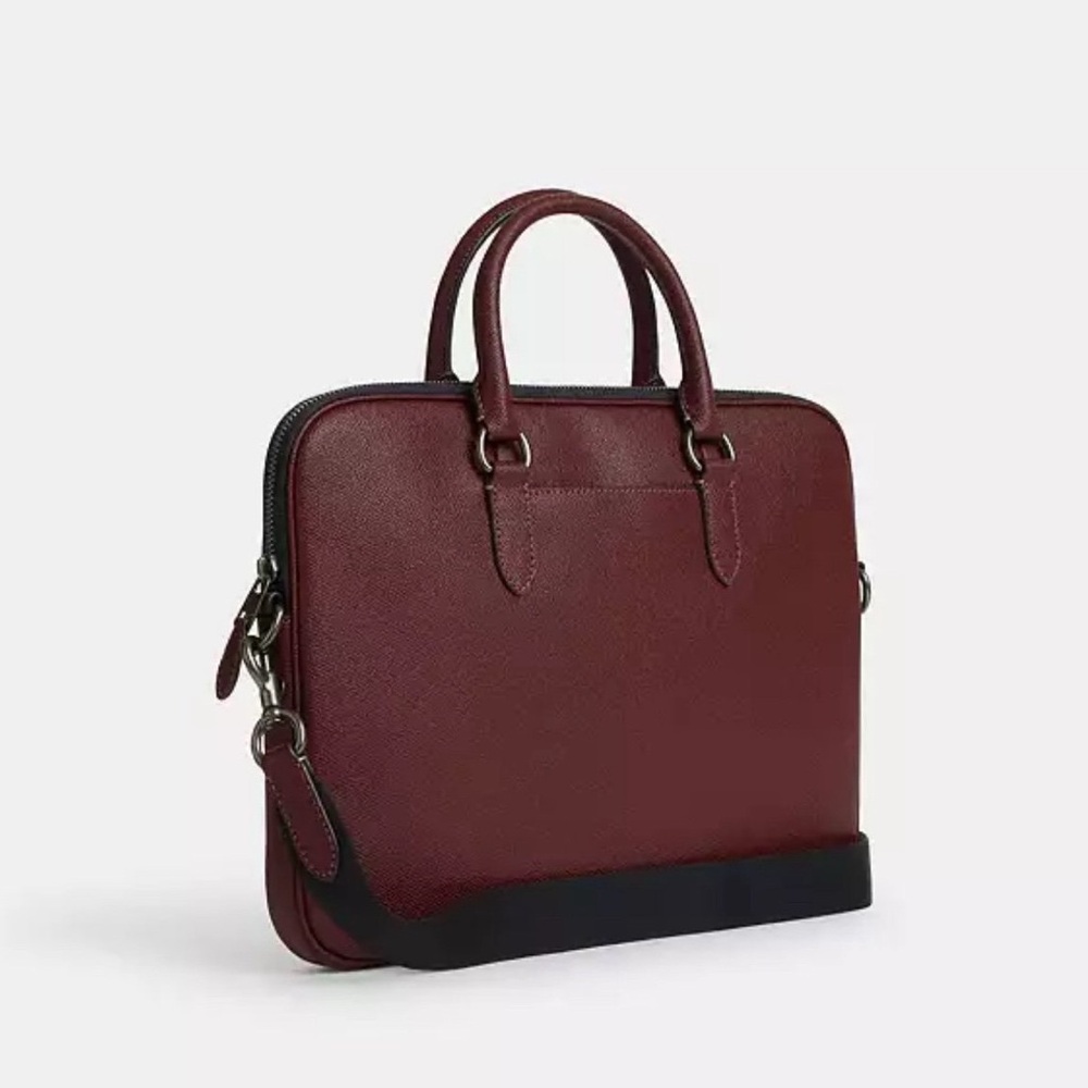 Coach Maroon Laptop Bag with Black Accents - Picture 2 of 6